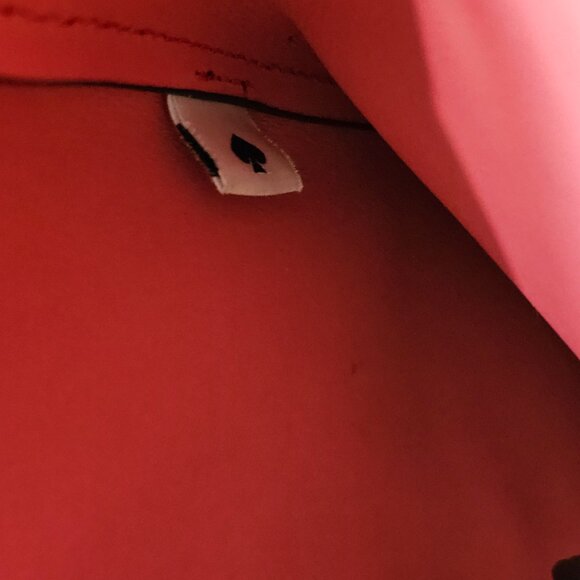 KATE SPADE Kaci Chocolate Cherry Leather Large Tote Shoulder Bag COA - Picture 4 of 16